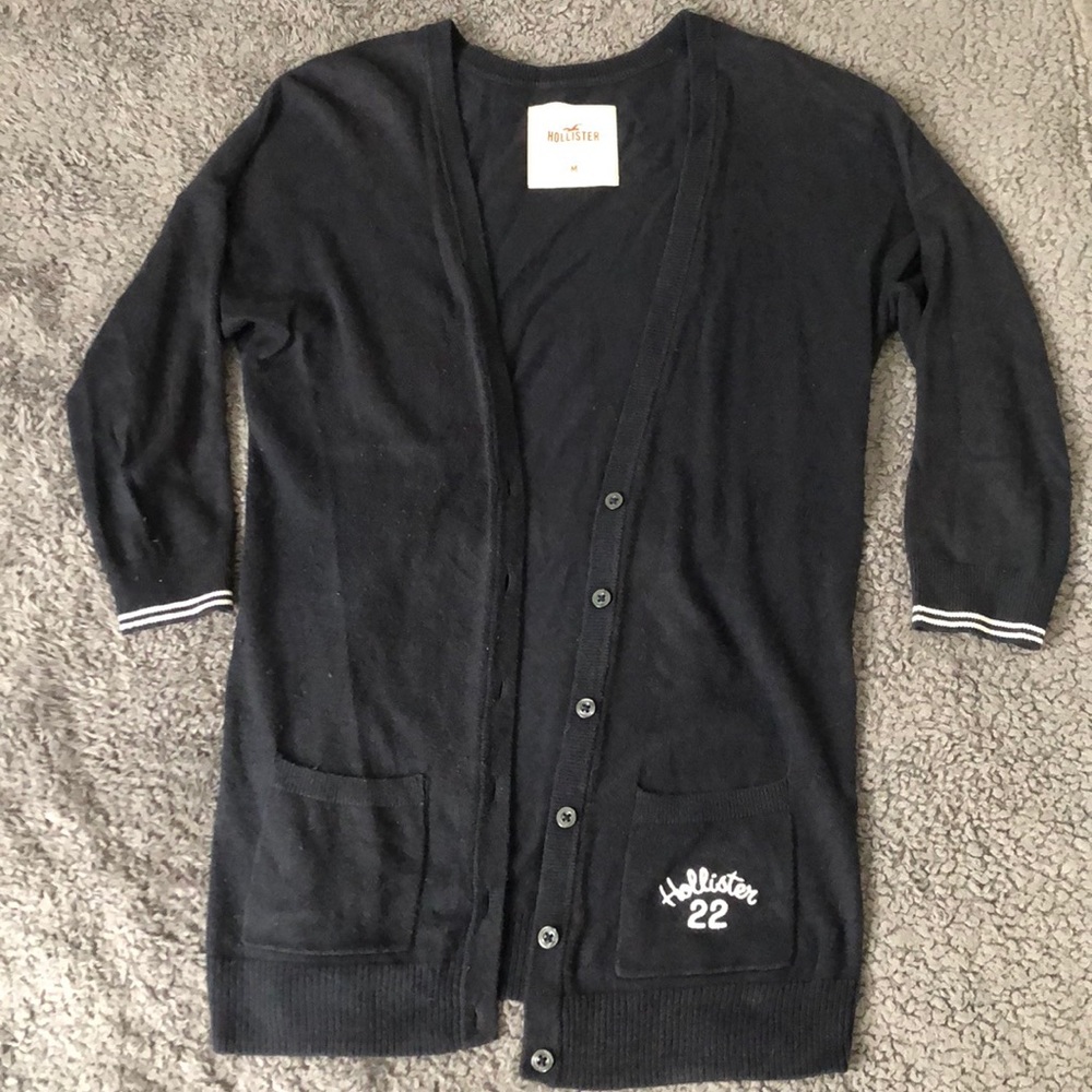 Hollister navy cardigan